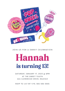 Candy Party Invitation: Candy Party Invitation