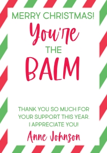 Lip Balm Gift Tag_You're the Balm design preview