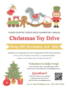 Christmas Toy Drive Flyer design preview