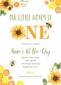1st Bee Day Invitation_V1 design preview