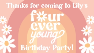 Four Ever Young_Favor Box Label design preview