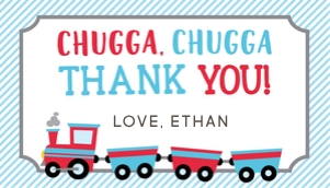 Chugga Chugga Birthday Gable Box Label design preview