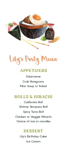 Hibachi 2 Birthday Party_Menu design preview