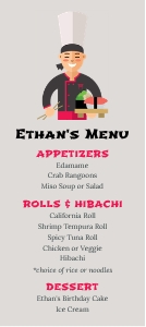 Hibachi Party Menu_Red design preview