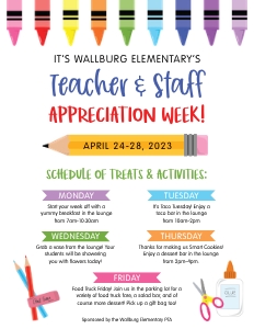 Teacher Appreciation Week Schedule: Teacher Appreciation Week Schedule