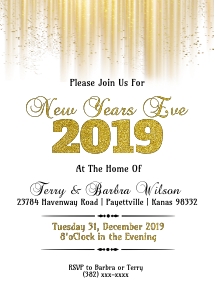 Minimalist New Years Eve Party Invitations design preview