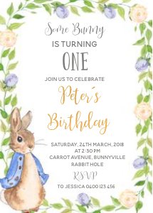 Peter Rabbit Invitation | Corjl