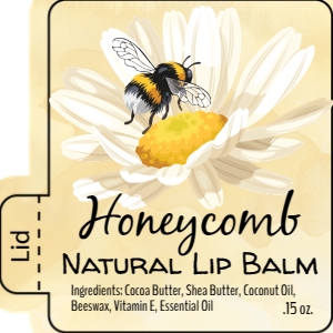 Lip Balm Label Bumble Bee design preview