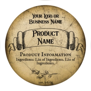 Round Label Antique Paper design preview