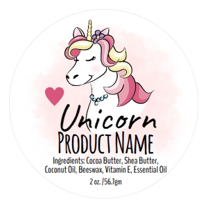 Round Label Unicorn design preview