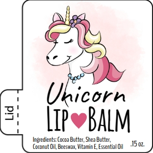 Lip Balm Unicorn design preview