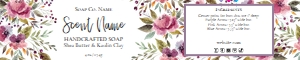 Soap Label Watercolor Floral design preview