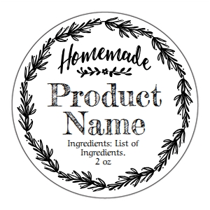 Round Label Homemade Label White/Kraft/Chalkboard design preview