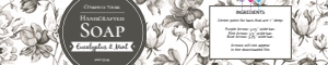Soap Label Etched Flowers design preview
