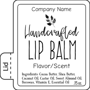 Lip Balm Label Natural & Sophisticated design preview