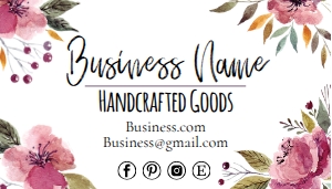 Business Card - Floral Watercolor design preview