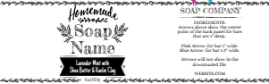 Soap Label Tall & Skinny Hand Drawn design preview