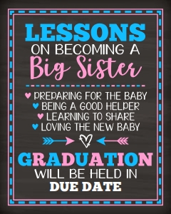 Big Sister Lessons 16x20 (chalk): Big Sister Lessons 16x20 (chalk)