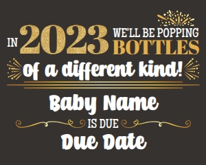 New Year's Baby (Popping Bottles of a Different Kind) 16x20 design preview