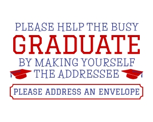 Graduate Address an Envelope Sign 8x10 (white) design preview