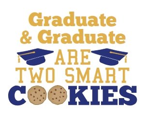 Two Smart Cookies 8x10 Grad (white color) design preview