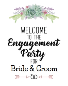 Engagement Party 16x20 (succulent) design preview