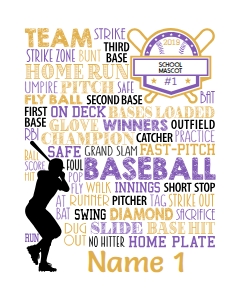 Baseball 8x10 (up to 10 downloads) design preview