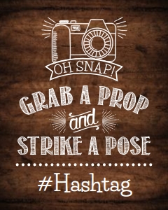 Oh Snap Camera Hashtag Sign 16x20 (DrkBrnWd) design preview