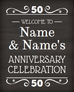 Anniversary Celebration (numbers) 16x20 (chalk): Anniversary Celebration (numbers) 16x20 (chalk)
