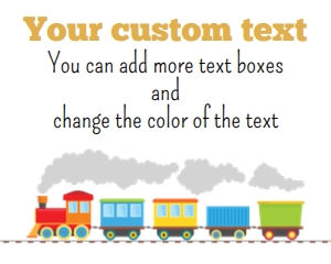 Custom Train Landscape Sign 16x20 (white): Custom Train Landscape Sign 16x20 (white)