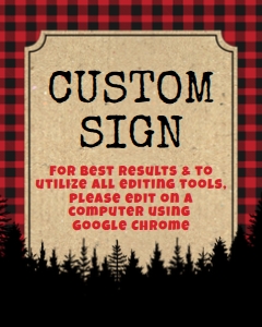 Custom Lumberjack Portrait Sign 16x20 (trees): Custom Lumberjack Portrait Sign 16x20 (trees)