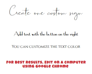 Custom Landscape Sign 16x20 Choose Text: Custom Landscape Sign 16x20 Choose Text