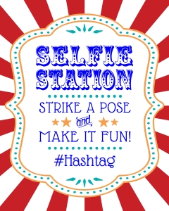 Carnival Selfie Station (Strike a Pose Make it Fun) Sign 16x20 (custom colors) design preview