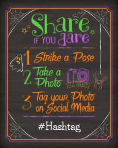 Halloween Hashtag (Share if you Dare) 16x20 (chalk) design preview