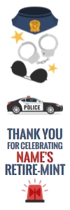 Police Retirement Tic Tac Labels (Avery 8162) design preview