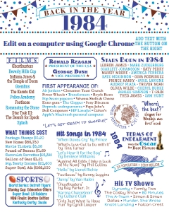 1984 Flashback 16x20 design preview