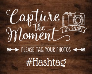 Capture the Moment Hashtag 16x20  (DrkBrnWd) design preview
