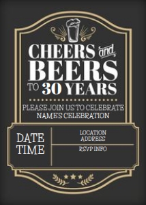 Cheers & Beers 5x7 Invite: Cheers & Beers 5x7 Invite