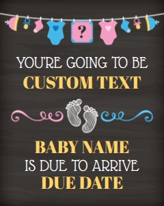 Pregnancy Announcement (chalk) 16x20 (You're Going to Be...) design preview