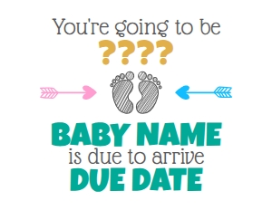 Pregnancy Announcement - You're Going to be 85x11 design preview