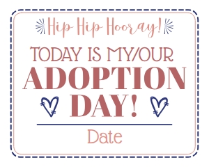 Adoption Day 16x20 (white) design preview