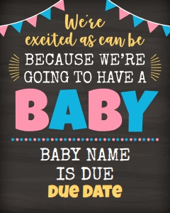 Excited to have a Baby 16x20 (Pink&Blue chalk) design preview