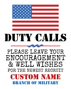Military Send Off (Encouragement & Well Wishes) 16x20 design preview