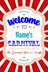 Welcome Sign 24x36 CARNIVAL design preview