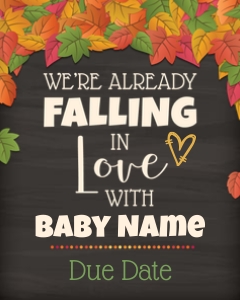 Falling in love with Baby 16x20 Pregnancy Announcement (chalk): Falling in love with Baby 16x20 Pregnancy Announcement (chalk)