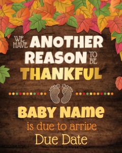 Another Reason to be Thankful 16x20 (DrkBrnWd) design preview