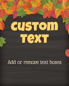 Custom Fall Theme Sign 16x20 Portrait (chalk) design preview