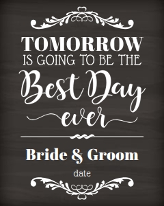 Tomorrow is Going to be the Best Day Ever 16x20 (chalk white) (No_TY) design preview