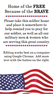 Military Send-off 2x3.5 card: Military Send-off 2x3.5 card