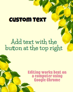 Custom Lemon Sign 16x20 Portrait: Custom Lemon Sign 16x20 Portrait